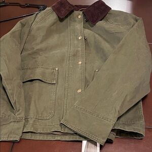Levi's green Utility Jacket with Dark Brown Collar